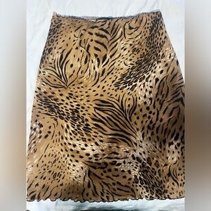 Pull on leopard skirt